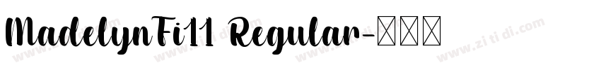 MadelynFi11 Regular字体转换